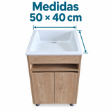 Combo Mueble Con Lavadero 50 X 40 Cm - medidas