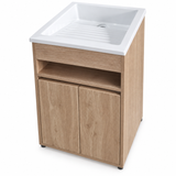 Combo Mueble Para Lavadero Con Pila Blanca 51 X 46 Cm - fondo blanco