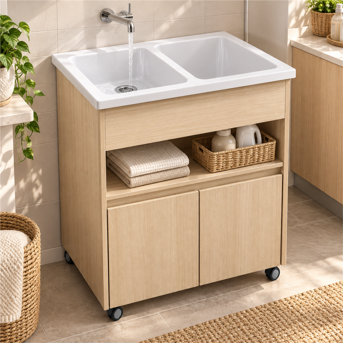 Mueble Con Lavadero Doble 60 X 60 Cm: segunda ambientación