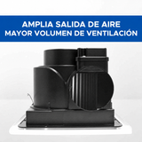 Extractor centrífugo DCF con amplia salida de aire