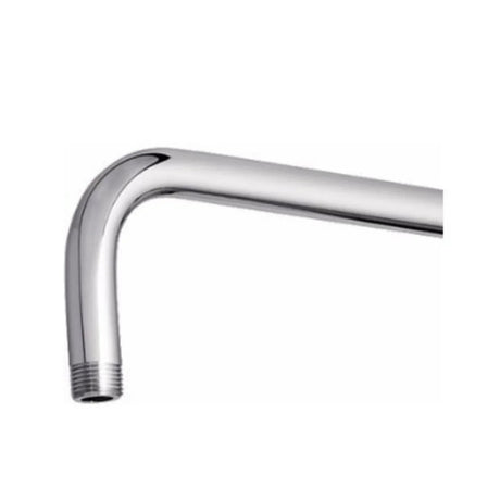 Detalle del tubo para regadera cromado de 35 cm