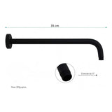 Tubo Negro 35 cm Tipo L Acero inoxidable para Regadera