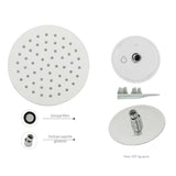 Regadera fija redonda cromada de 15 cm sin tubo, detalle del producto