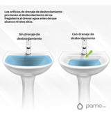 Lavamanos De Empotrar - Sobreponer Rennes Blanco 52 x 46 cm Blanco Con Rebose