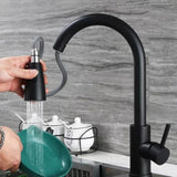 Grifería Monocontrol Lavaplatos Extensible Negro