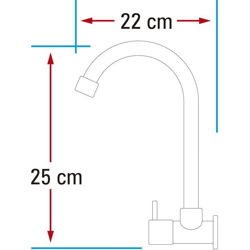 Bc Griferia Llave Individual De Pared, Sistema Economizador.