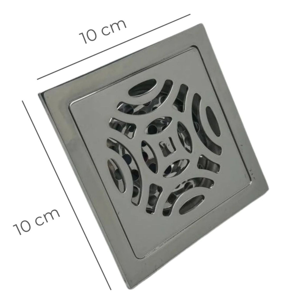 Rejilla Sifón Cuadrada de Lujo - 10x10 cm - Sistema Anti-Retorno y Diseño Elegante