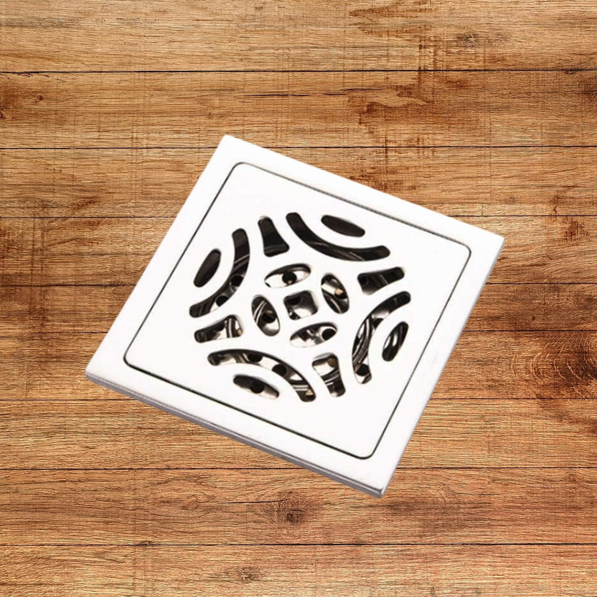 Rejilla Sifón Cuadrada de Lujo - 10x10 cm - Sistema Anti-Retorno y Diseño Elegante