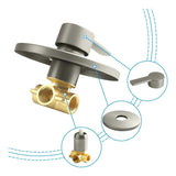 Griferia Ducha Monocontrol Inoxidable Satin Alta Calidad