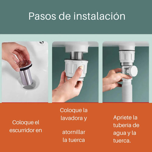 Desague Push Sifon Universal Valvula Antiretorno Multimodo