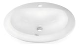Lavamanos De Empotrar - Sobreponer Rennes Blanco 52 x 46 cm Blanco Con Rebose