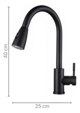 Grifería Monocontrol Lavaplatos Extensible Negro