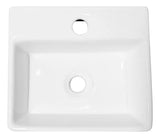 Lavamanos Cerámica Blanca 40,5x42cm - Sobreponer, Vessel