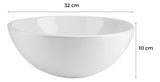 Lavamanos Redondo Oslo 32x10 cm Blanco Tipo Vessel