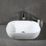 Lavamanos Ópera Rectangular 33x47 cm - Vessel Blanco de Sobreponer
