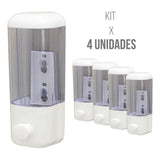Kit X 4 Dispensador De Jabon Liquido Push, Cierre Hermetico