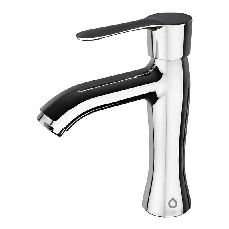 Llave Lavamanos Cuerpo Esbelto Pico Redondo Metalico De Alta