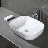 Lavamanos Ópera Rectangular 33x47 cm - Vessel Blanco de Sobreponer