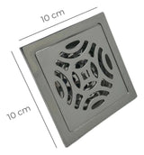 Rejilla Sifón Cuadrada de Lujo - 10x10 cm - Sistema Anti-Retorno y Diseño Elegante