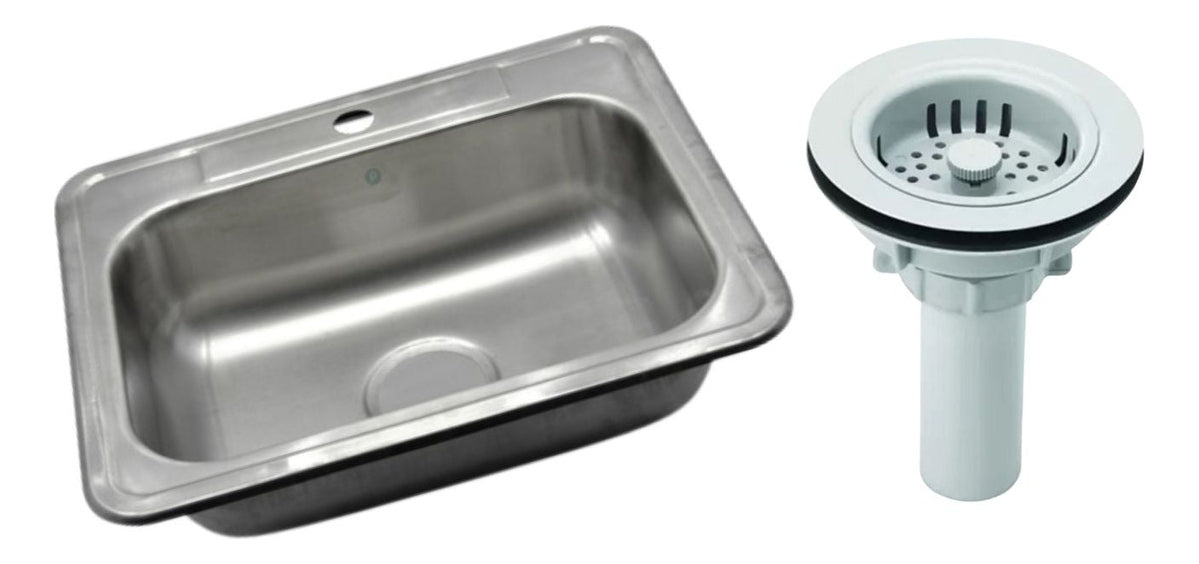 Lavaplatos 53x43cms Acero Inoxidable con canastilla