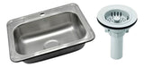 Lavaplatos 53x43cms Acero Inoxidable con canastilla