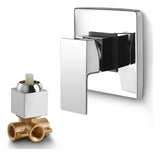 Mezcladora Monocontrol P/ducha Cuadrado Acabado Cromo Gris Cromado