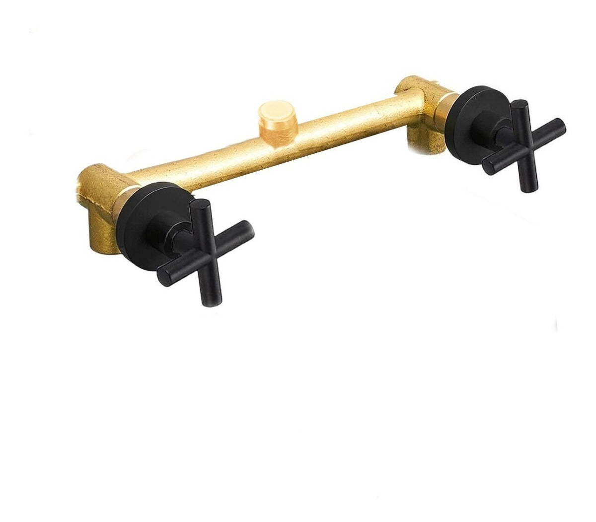 Griferia Mezclador Ducha Doble Manija Premium Negro Suprema