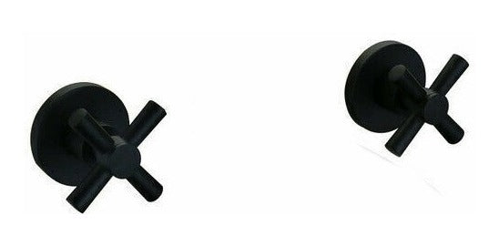 Griferia Mezclador Ducha Doble Manija Premium Negro Suprema