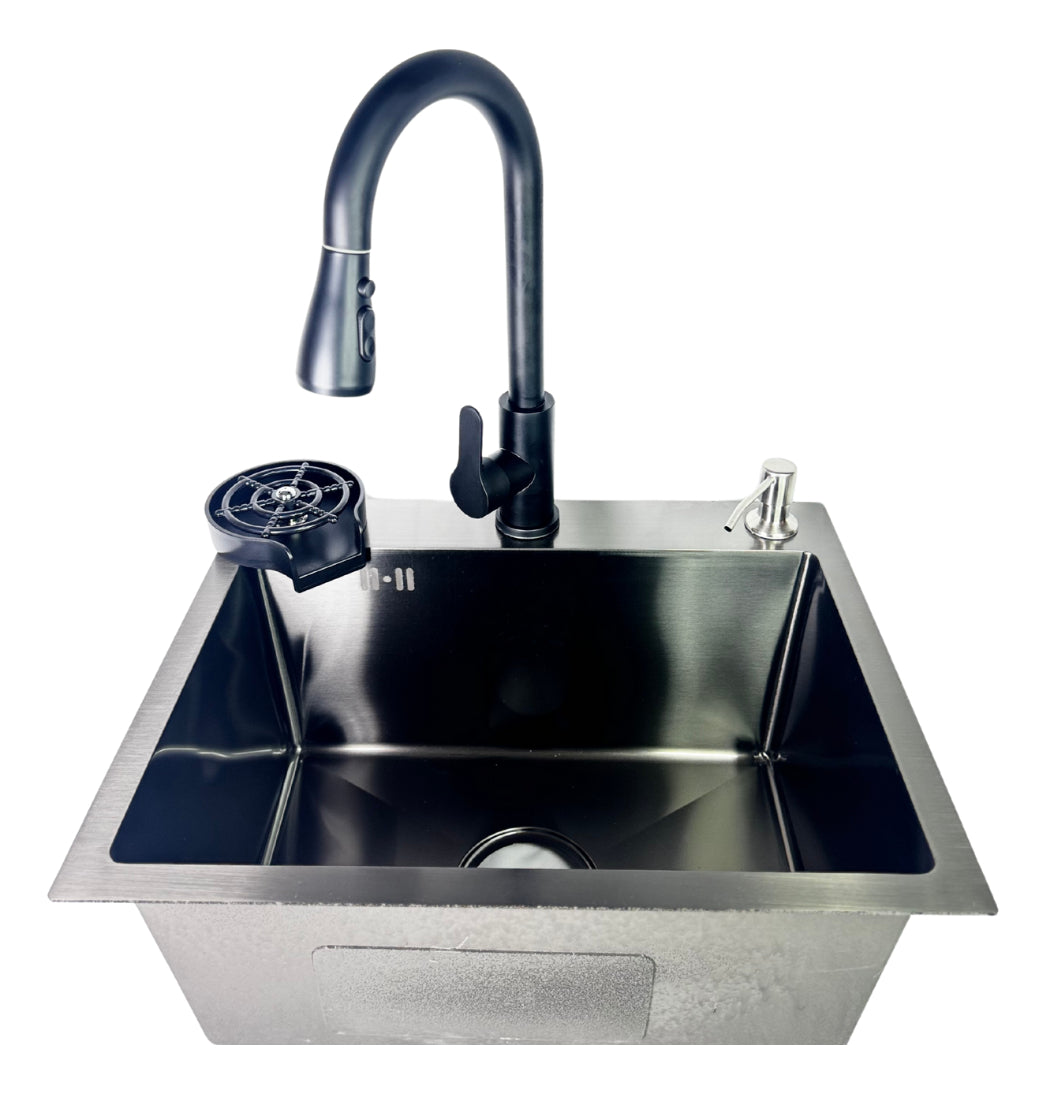 Lavaplatos Negro Premium 50x45 Acero Inoxidale 304