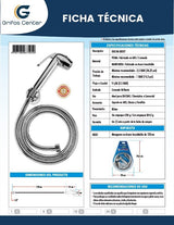 Ducha Bidet Abs Cromada Con Manguera