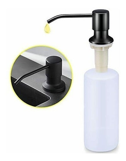 Griferia Lavaplatos Espiral Negro Cabezal Móvil +dispensador