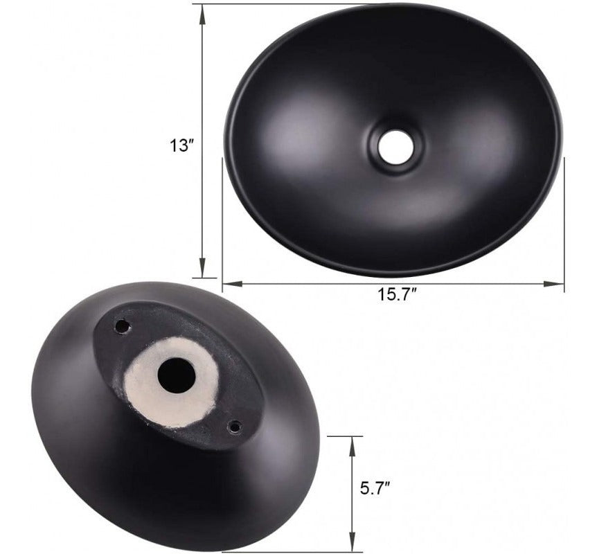Kit Lavamanos Negro Sobreponer Griferia Satinada Desague