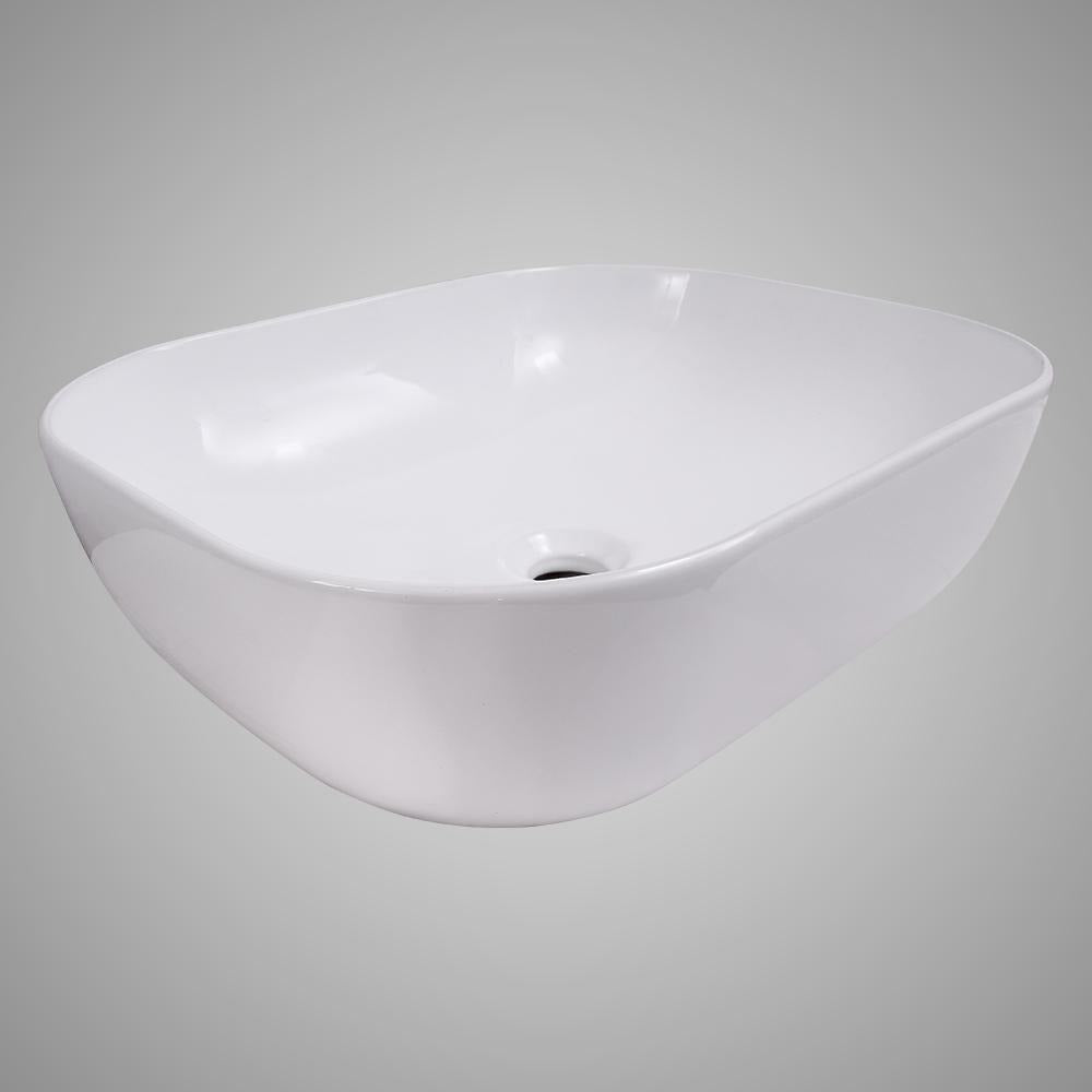 Kit Lavamanos Blanco Coal 45 X 34-griferia Agua Fria-desague