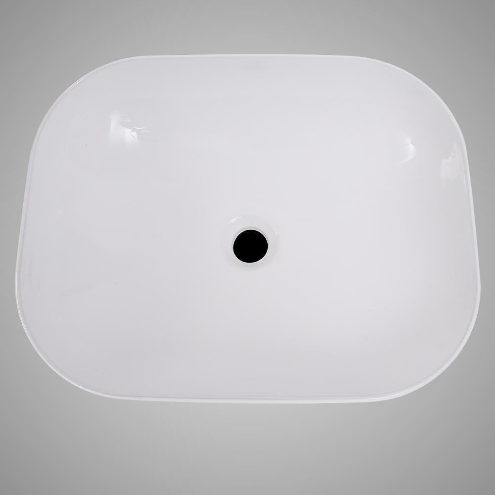 Kit Lavamanos Blanco Coal 45 X 34-griferia Agua Fria-desague