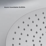 Regadera Acero Ultraplana 25 cms Redonda Alta Calidad Sin Tubo