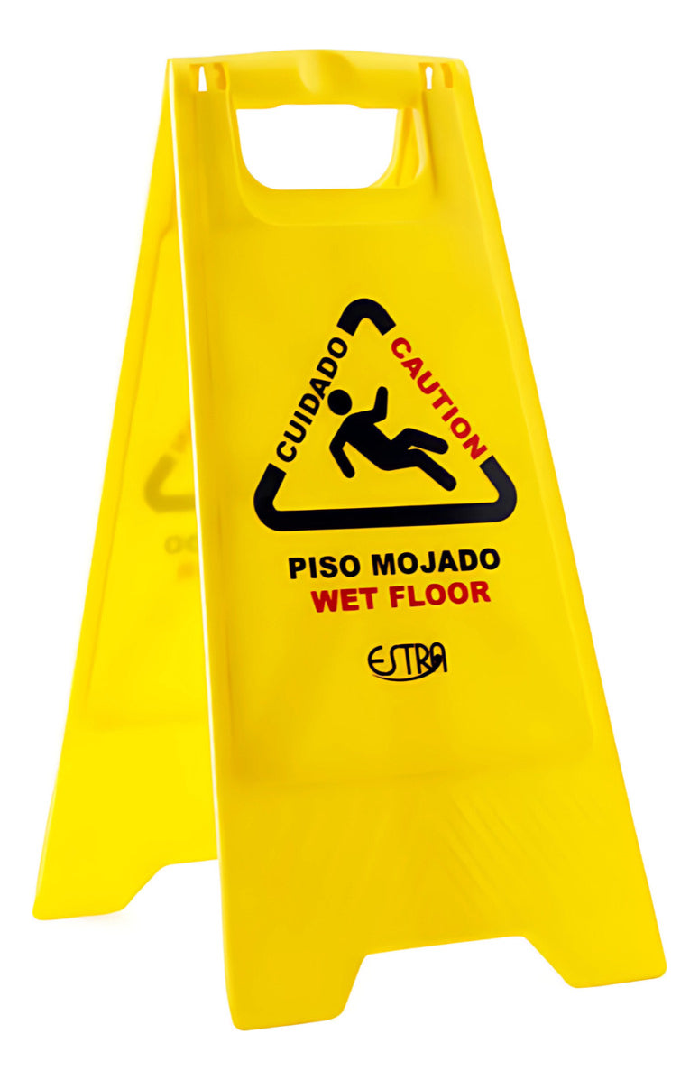 Señal de prevención piso mojado