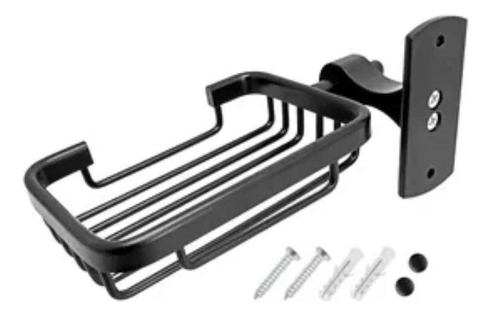 Jabonera Para Baño Black Cuadrada