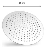 Set Ducha Monocontrol + Regadera Redonda 25Cm Cromo Lujo