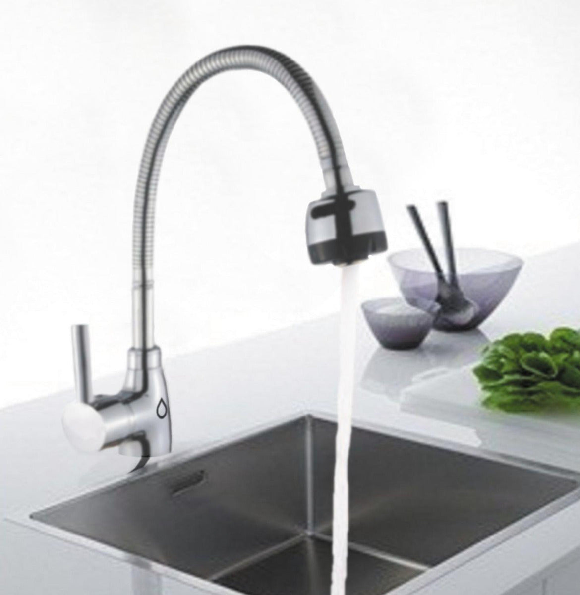 Grifer¡a Lavaplatos Cuello Flexible Cromada Original Pamo