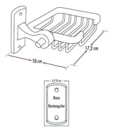 Jabonera Para Baño Black Cuadrada