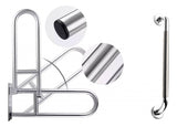 Kit Barra De Seguridad Abatible Mas Barra De 80 Cm Acero 304