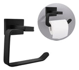 Portarrollos Sencillo Negro En Aluminio Modelo L. Perla - Con Chazos y Tornillos