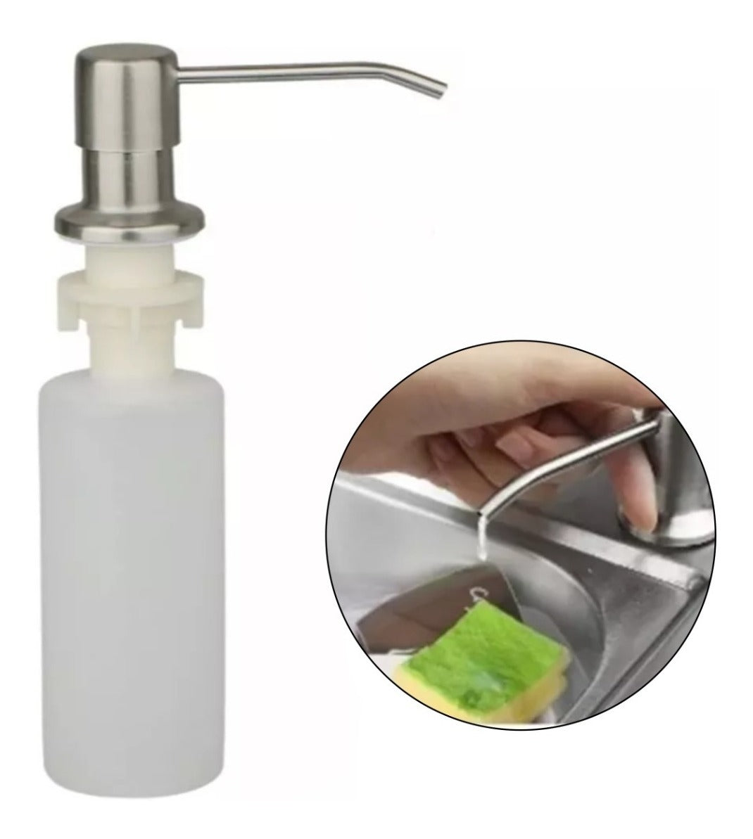 Dispensador De Jab¢n Para Cocina Met lico Con Cuerpo En Abs