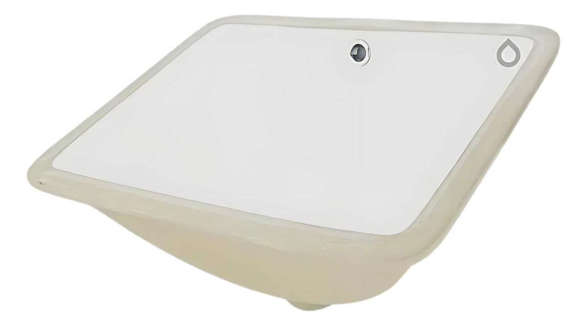 Lavamanos De Bajo Poner San Francisco Blanco Rectangular Con Rebose - 47 x 35 x 19 Cm