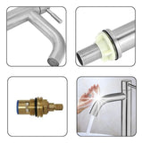 Grifer¡a llave Lavamanos Acero Satinada Poste Alto Para Agua Fr¡a.