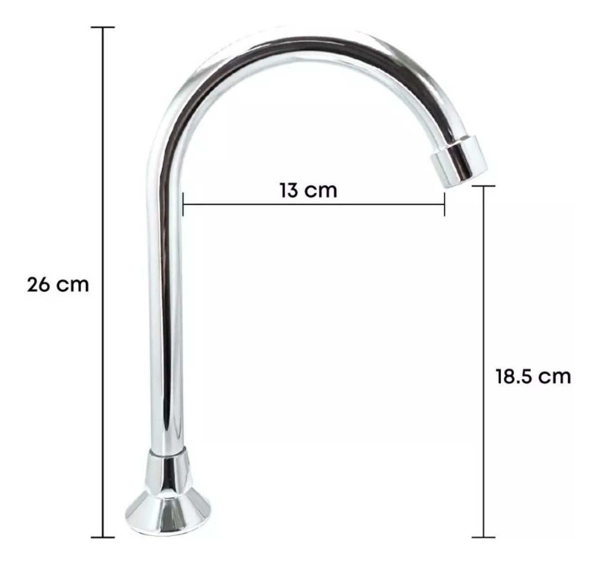 Cuello Griferia Para Valvula De Pedal Giratorio