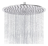 Regadera Acero Ultraplana 20 cms Redonda Alta Calidad Sin Tubo