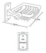 Jabonera Para Baño Black Cuadrada