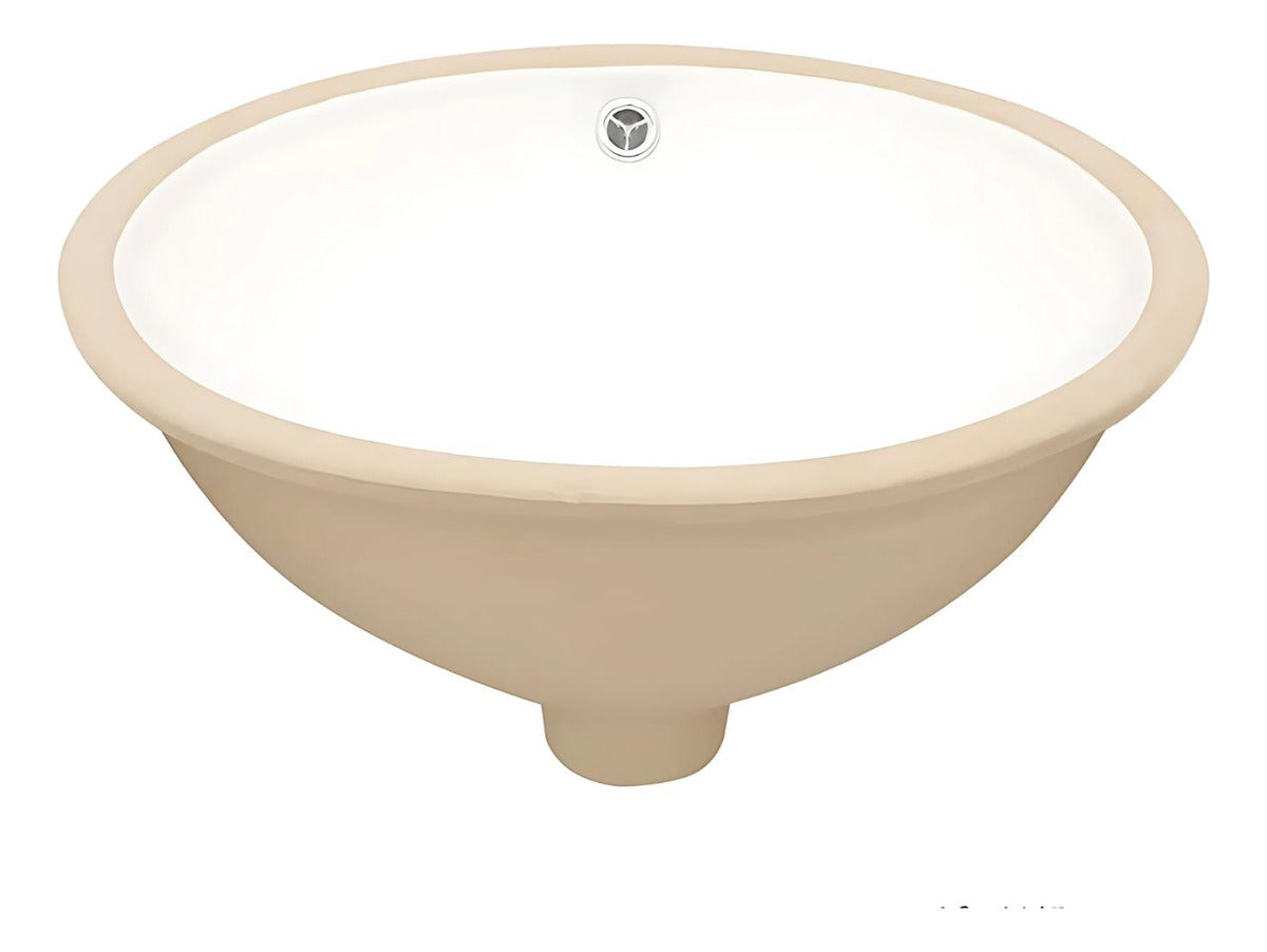 Lavamanos De Bajo Poner Vancouver Blanco Ovalado Con Rebose - 33x29x17 Cm | 42x34x20 Cm | 47x39x19 Cm