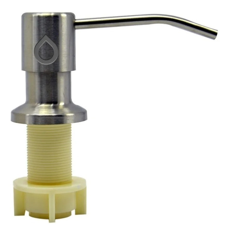 Dispensador de jabón líquido de mesa tipo push blanco - uso